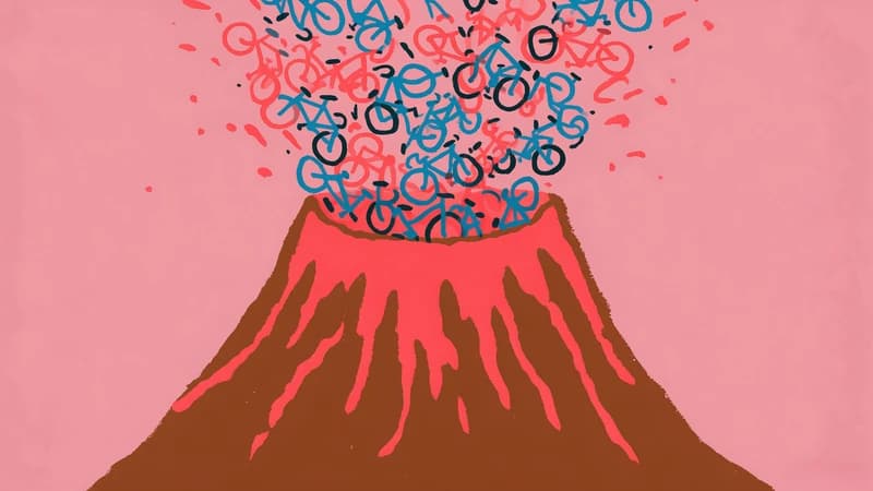 被火山爆发逼出来的自行车